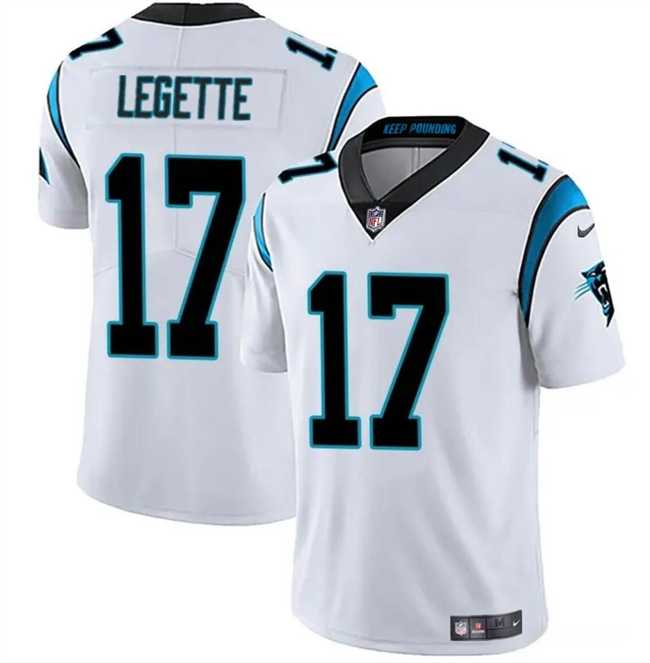 Men & Women & Youth Carolina Panthers #17 Xavier Legette White 2024 Draft Vapor Limited Stitched Jersey